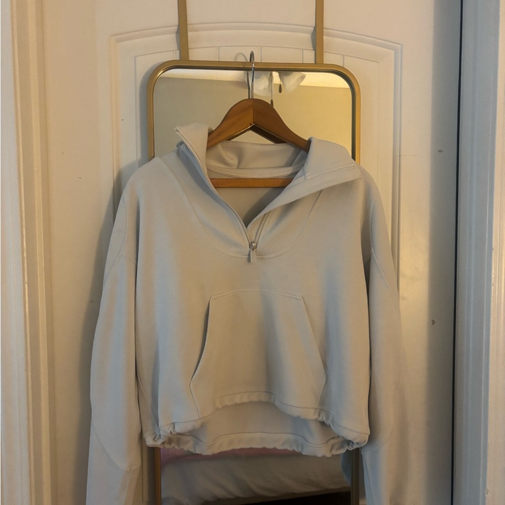 Lulu lemon softstreme ribbed cropped 1/4 zip